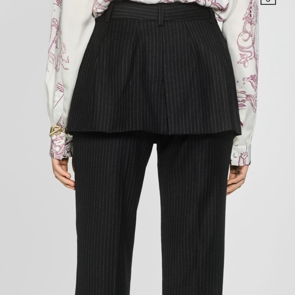 ZARA PINSTRIPE PANTS WITH SKIRT SIZE XS - Picture 7 of 16
